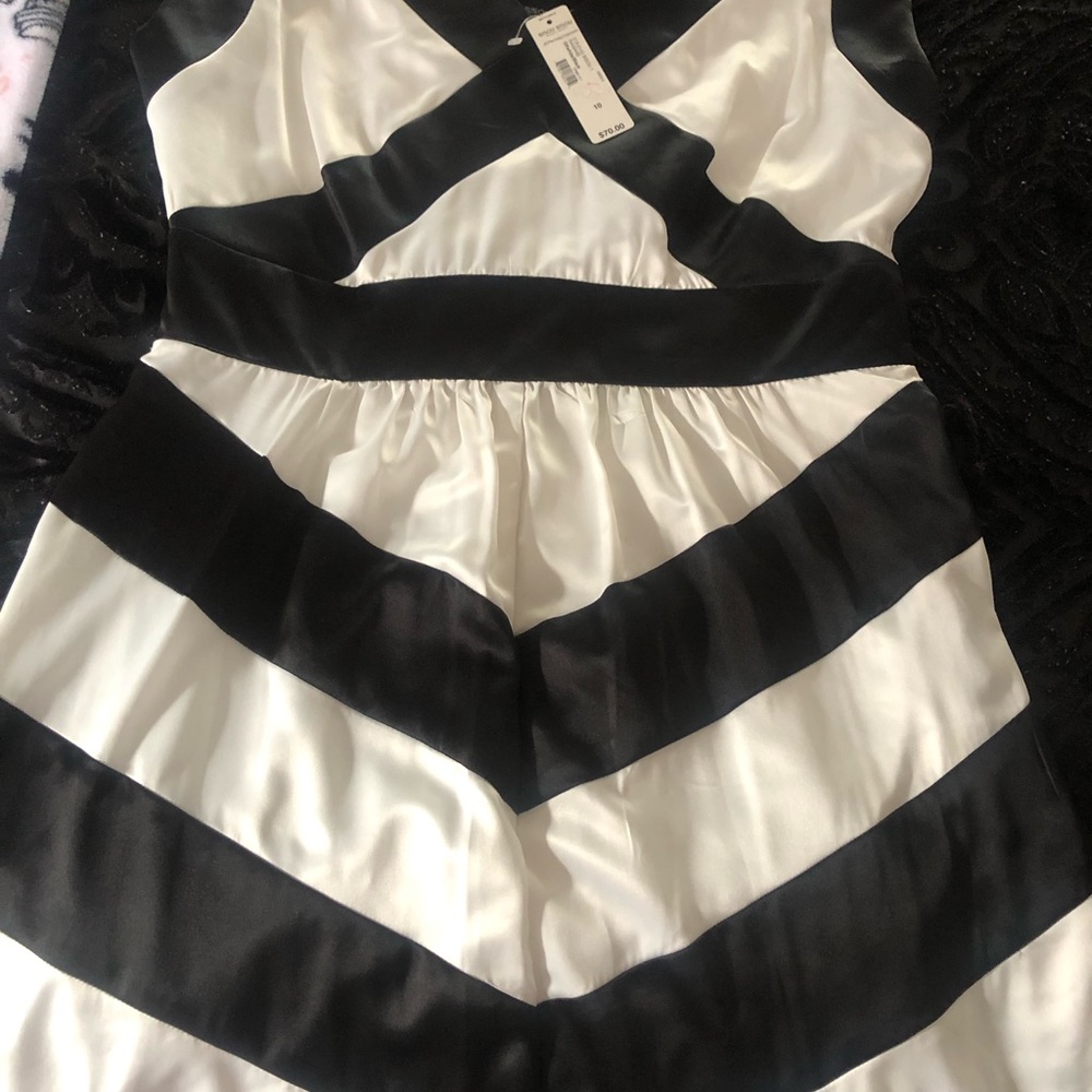 Bisou Bisou Black and White Striped Dress